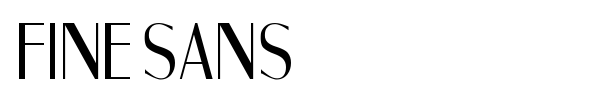 Fine Sans font preview